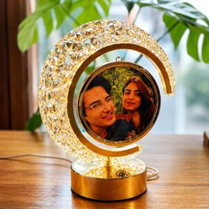 Crystal Moon Photo Frame Lamp
